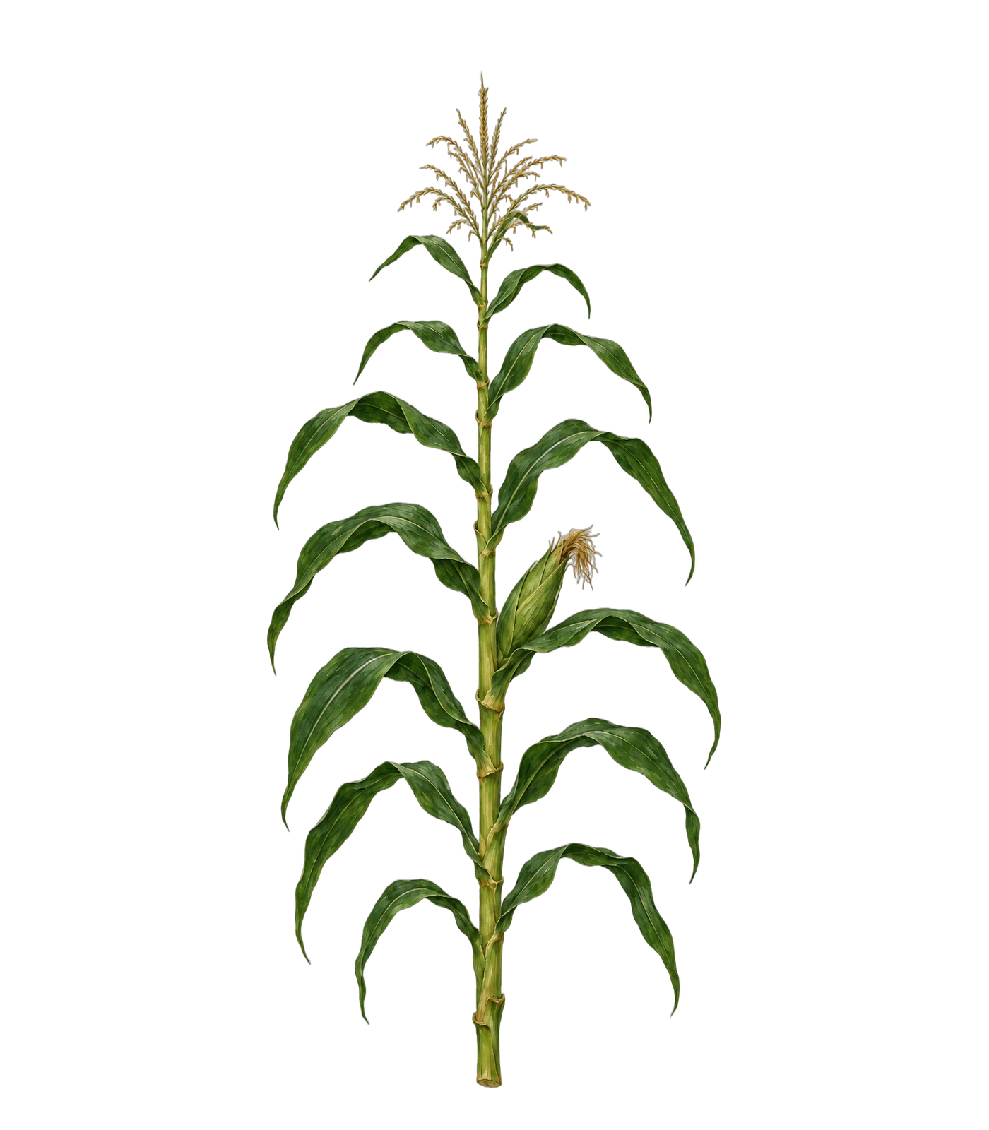 A healthy corn plant with its defenses restored